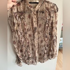 Zimmermann silk lattice blouse size 1